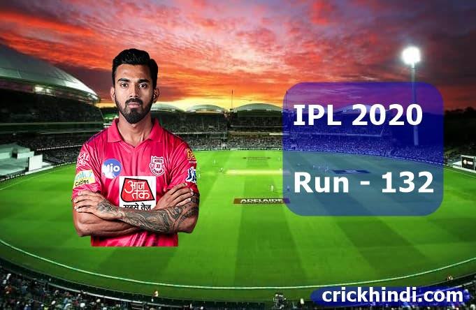 KL rahul 132 run in IPL 2020