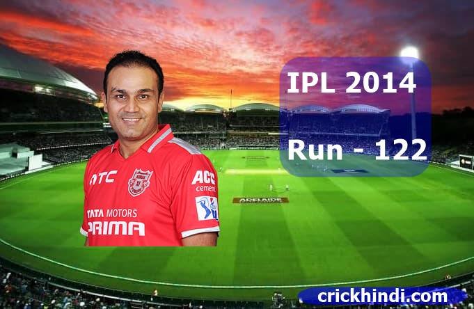 Virendra Sehwag ka IPL 2014 me 122 run